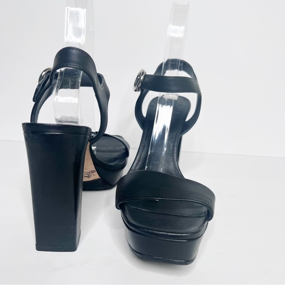 New Via Spiga Saville Platform Leather Sandals Heels Size 8 - Picture 8 of 8